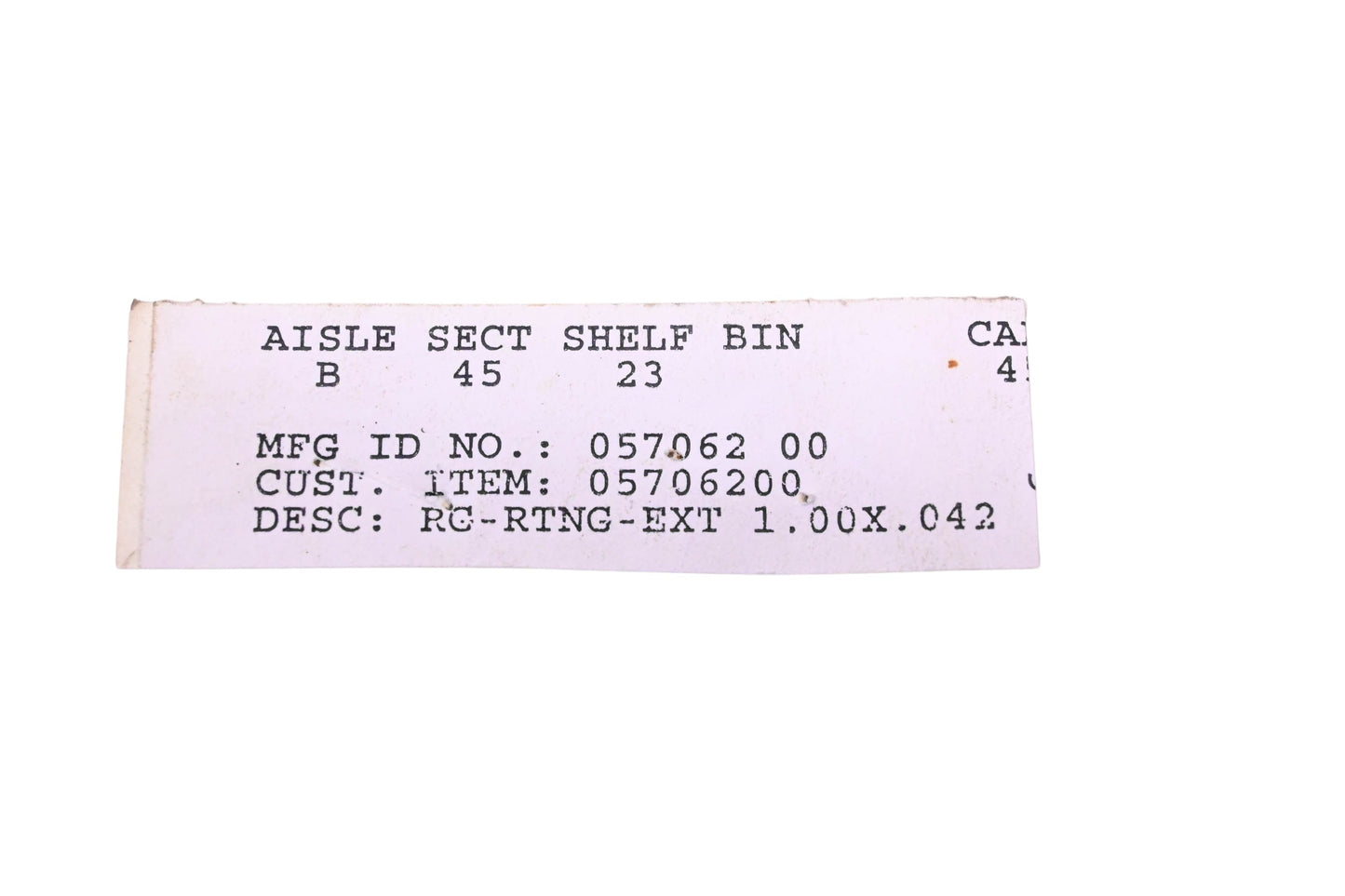 Ariens 05706200 External Retaining Ring 1.00x.042 NOS