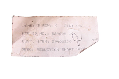 Ariens 52400800 Reduction Shaft NOS
