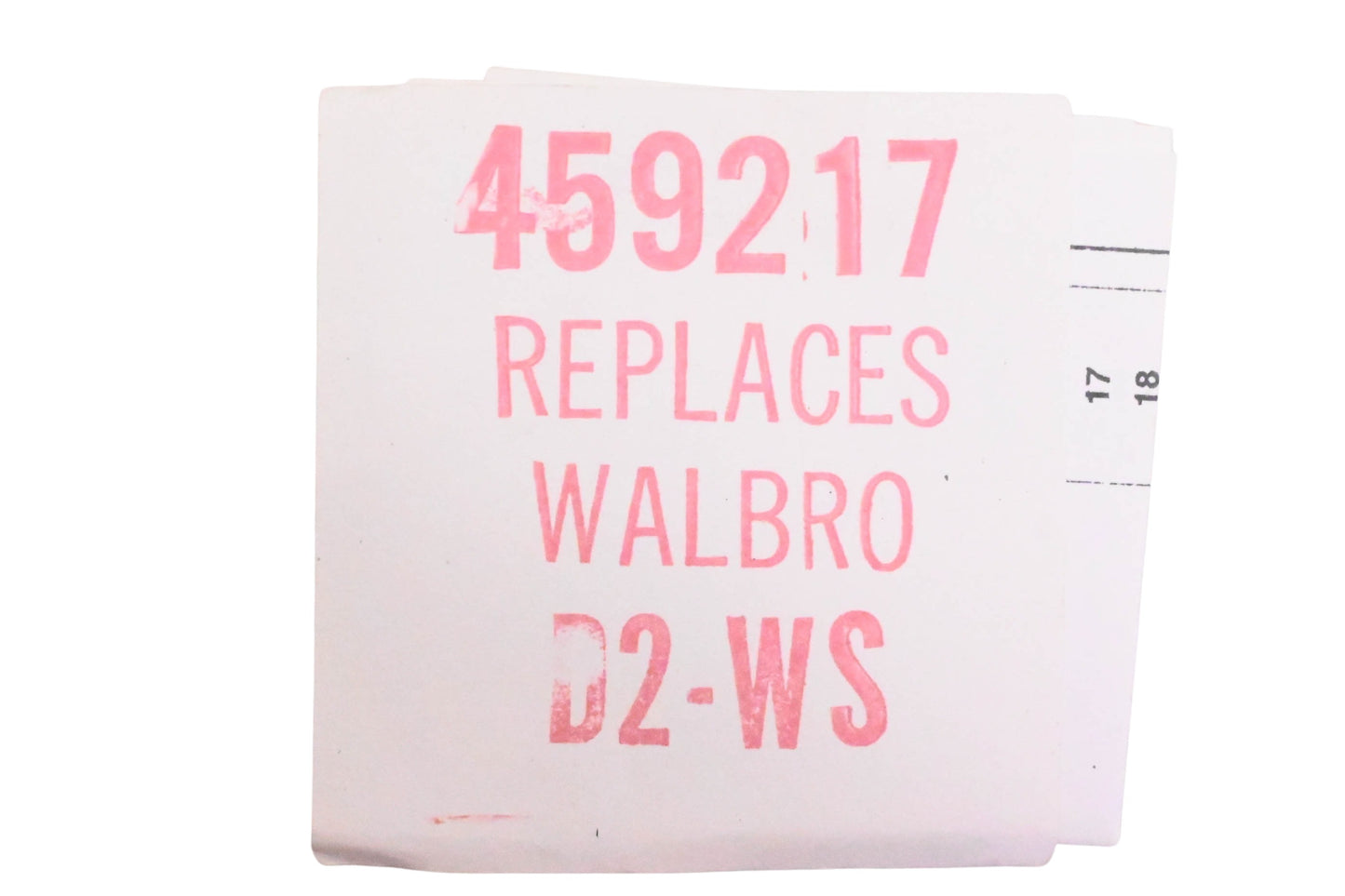 Stens 459217, D2-WS Walbro Carburetor Kit NOS