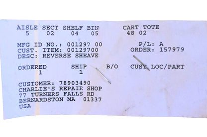 Ariens 00129700 Reverse Sheave NOS