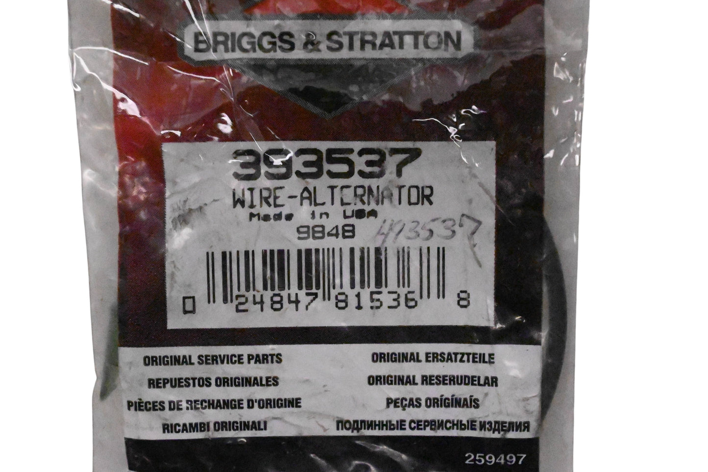 New OEM Briggs & Stratton 393537 Alternator Wires Qty 3 NOS