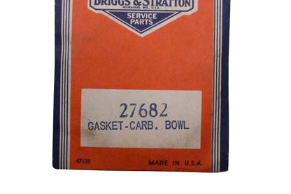 New OEM Briggs & Stratton 27682 Float Bowl Gaskets Qty 3 NOS
