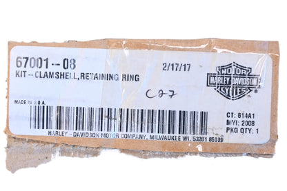 New OEM Harley Davidson 67001-08 Clamshell Retaining Ring Kit NOS