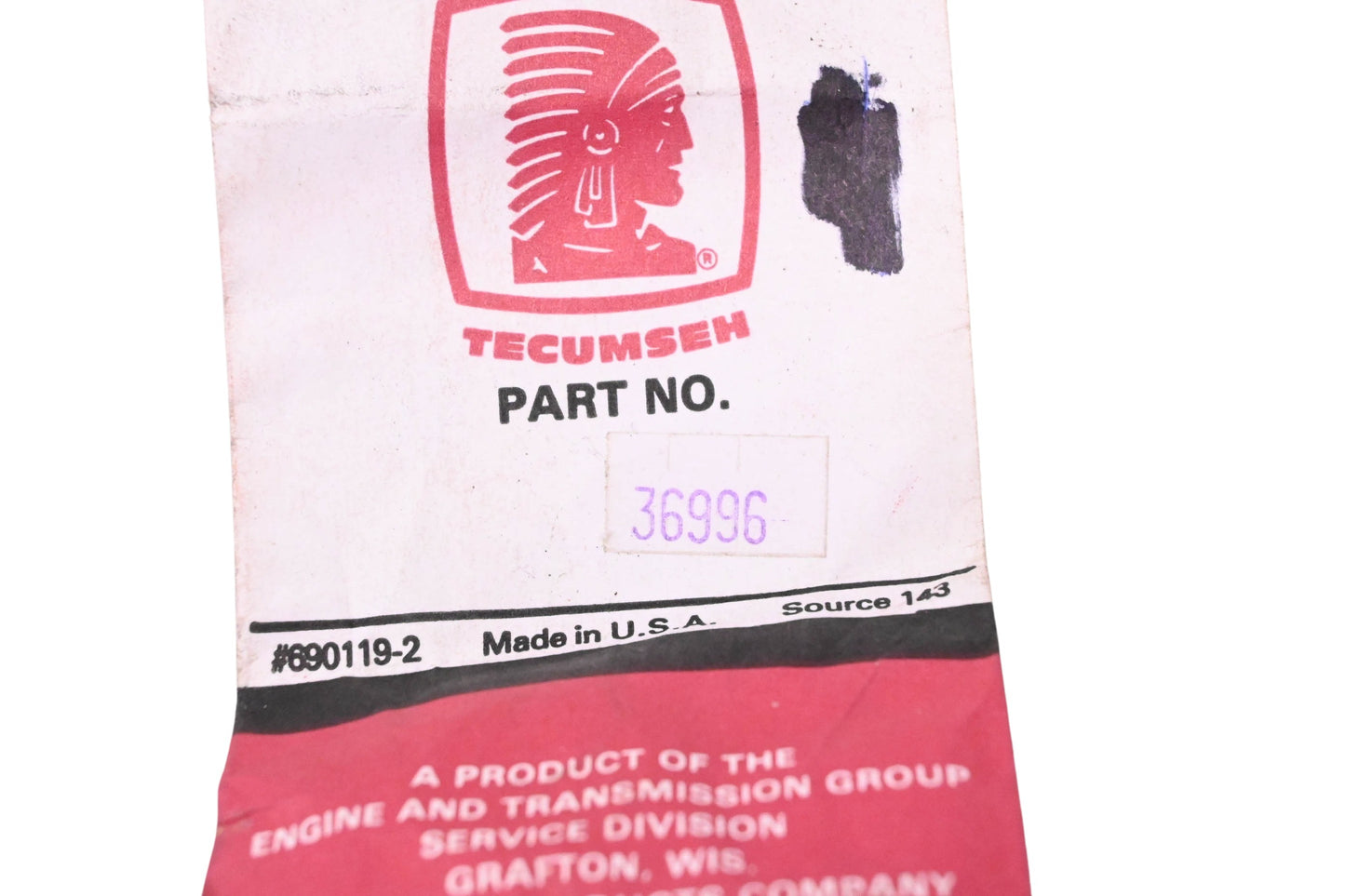 New OEM Tecumseh 36996 Gasket NOS