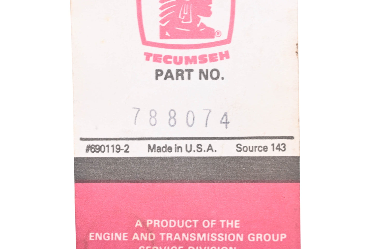 New OEM Tecumseh 788074 Ring Seal NOS