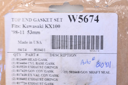 Vertex 810411 Gasket Kit NOS