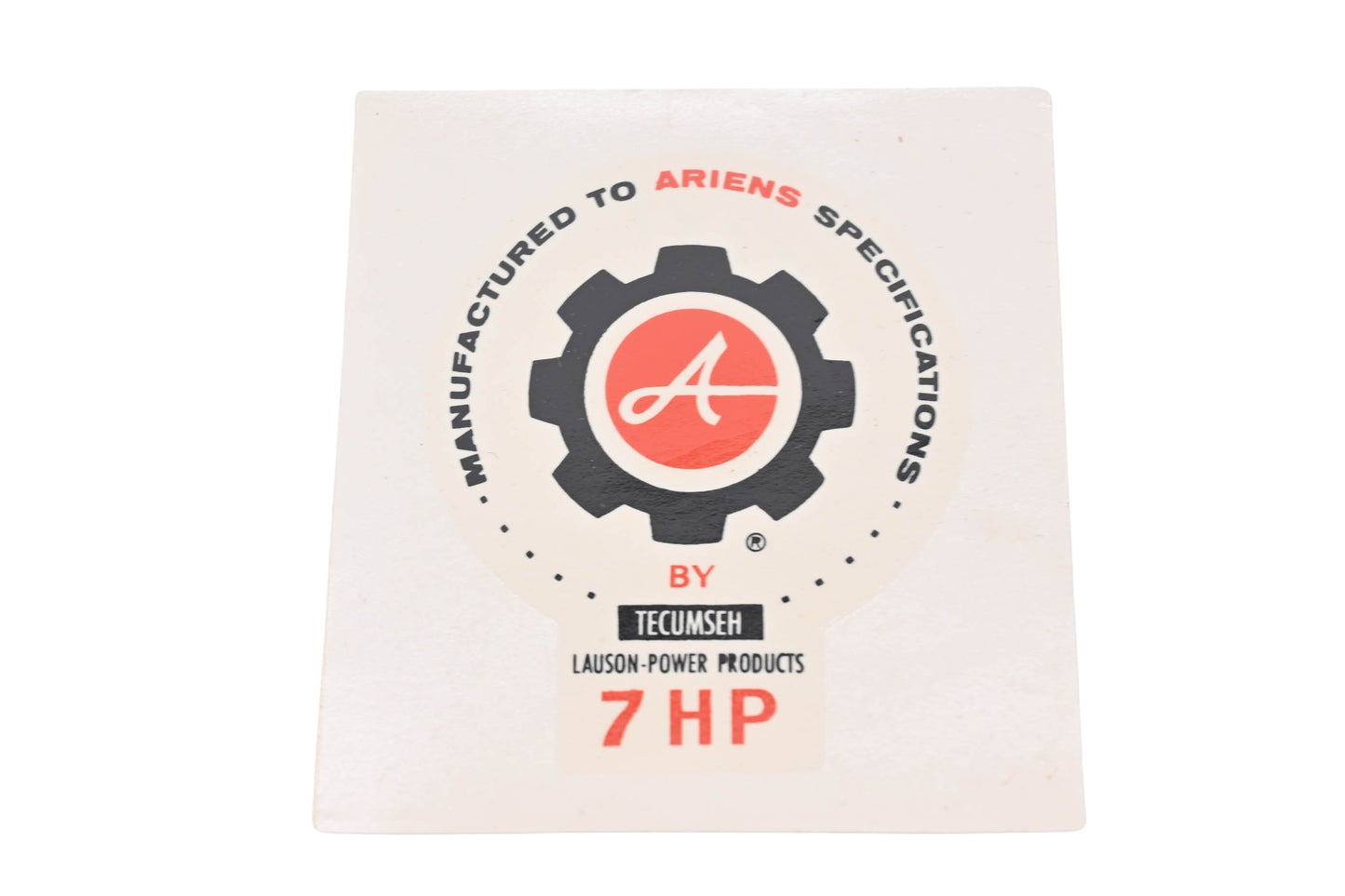 Ariens 07803700 7HP Engine Decal NOS