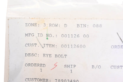 Ariens 00112600 Eye Bolt NOS