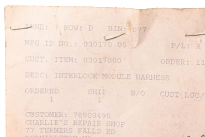 Ariens 03017000 Interlock Module Harness NOS