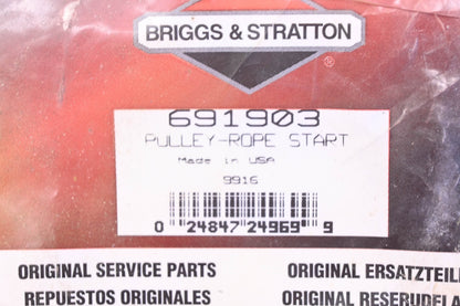 New OEM Briggs & Stratton 691903 Rope Starter Pulley NOS
