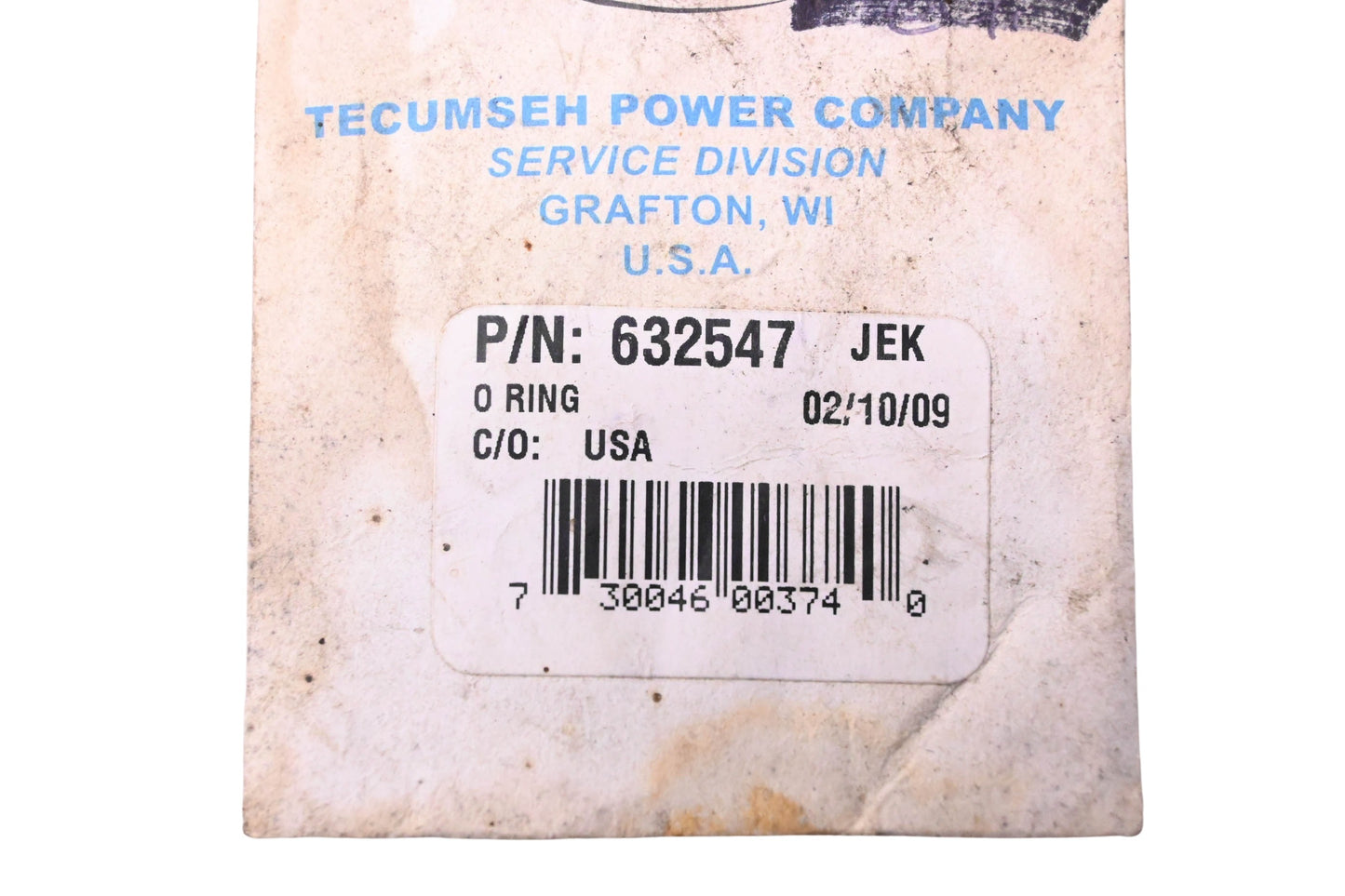 New OEM Tecumseh 632547 O-Rings Qty 3 NOS