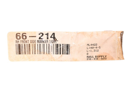 Mill Supply, Inc. 66-214 RH Front Side Marker Bulb Housing NOS