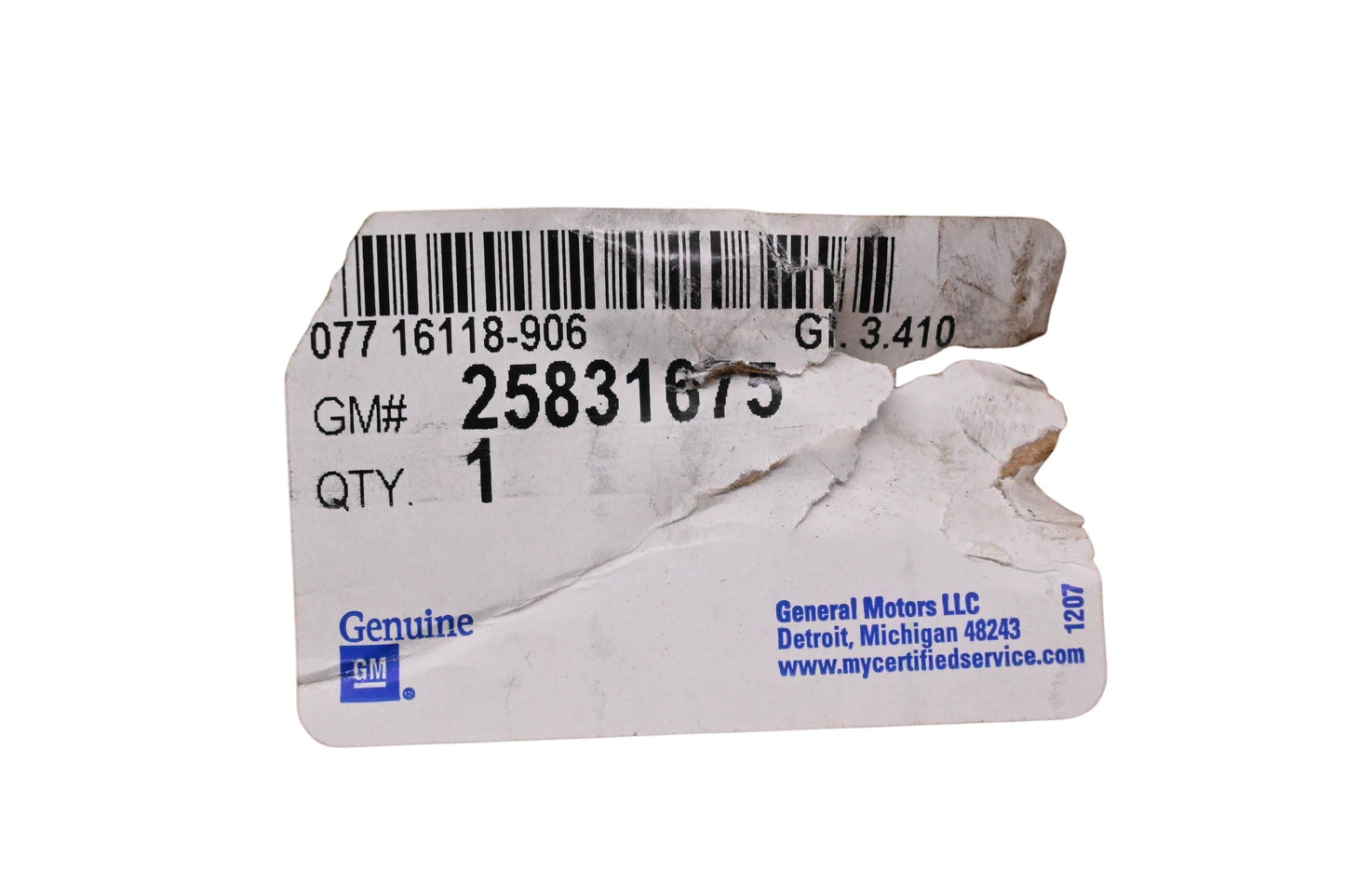 General Motors 25831675 Air Cleaner Housing Cover Assembly NOS