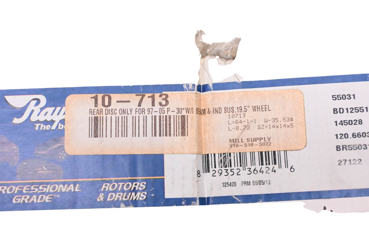 Raybestos 325420, 10-713 Truck Brake Disc Rotor NOS