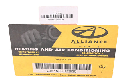 Alliance ABP-N83-322930 HVAC Control Assembly NOS