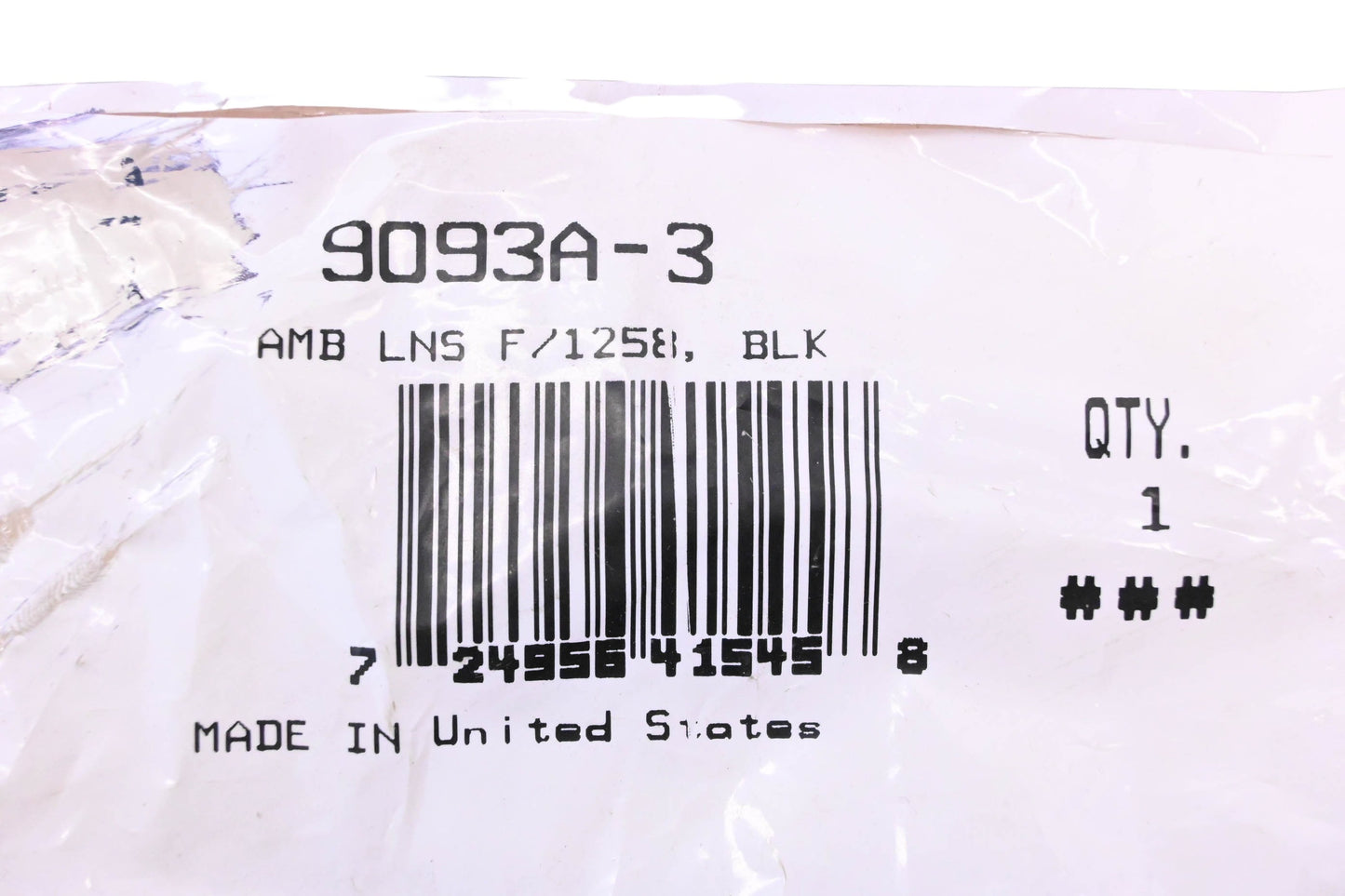 Truck-Lite 9093A-3 Yellow Oval Signal Lens NOS