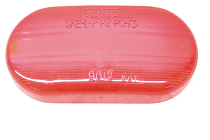 Grote 90122 Red Oval Signal Light Replacement Lens NOS