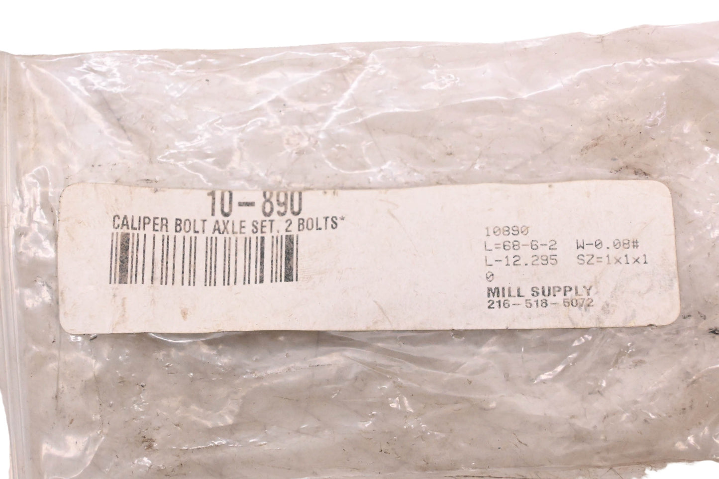 Mill Supply, Inc. 10-890 Caliper Bolt Axle Kit NOS