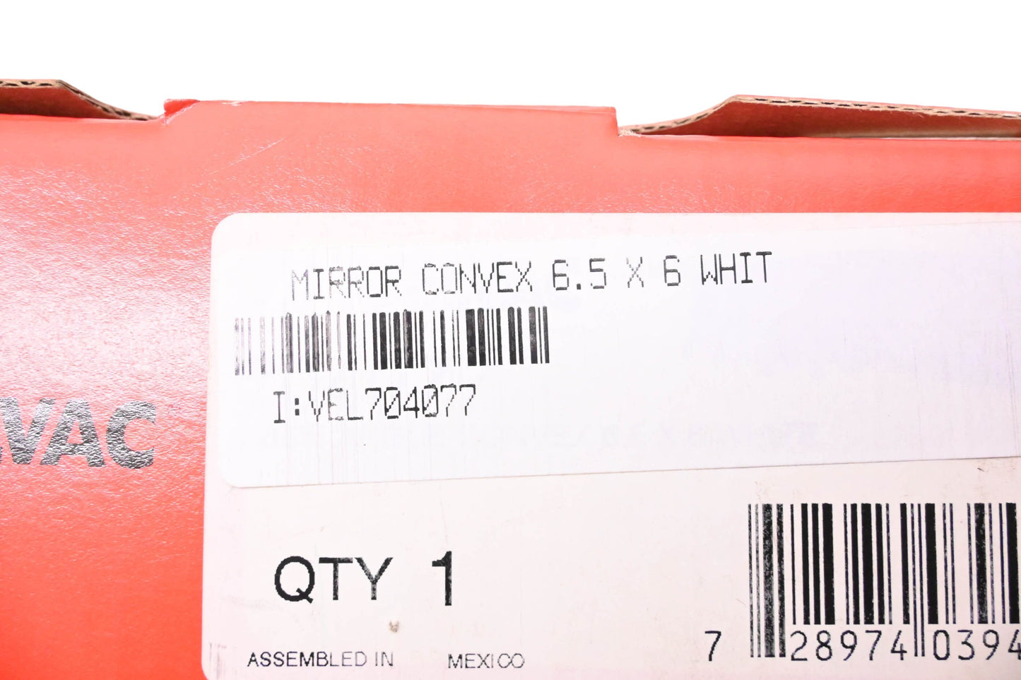 Velvac 704077 Wide Angle Convex Mirror Assembly NOS