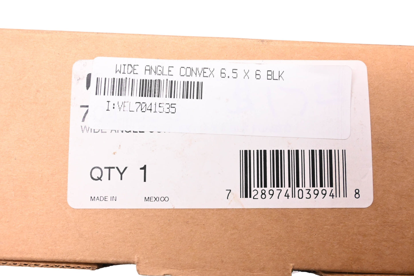 Velvac 7041535 Black Plastic Wide Angle Convex Mirror Assembly NOS