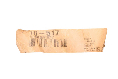 Mill Supply, Inc. 10-517 Right Side Front Brake Hose Assembly NOS
