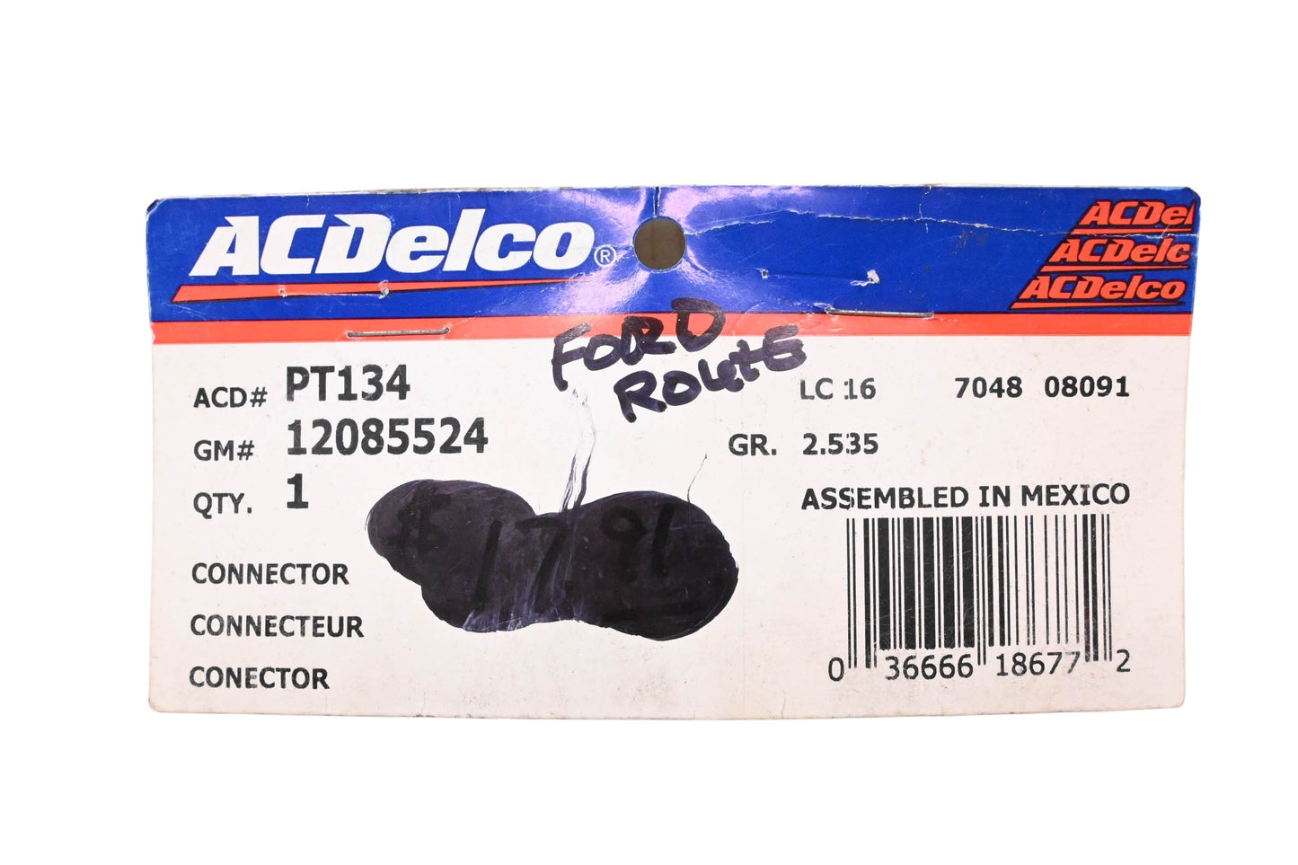 ACDelco PT134 Fuel Pump Pigtail Connector Kit NOS