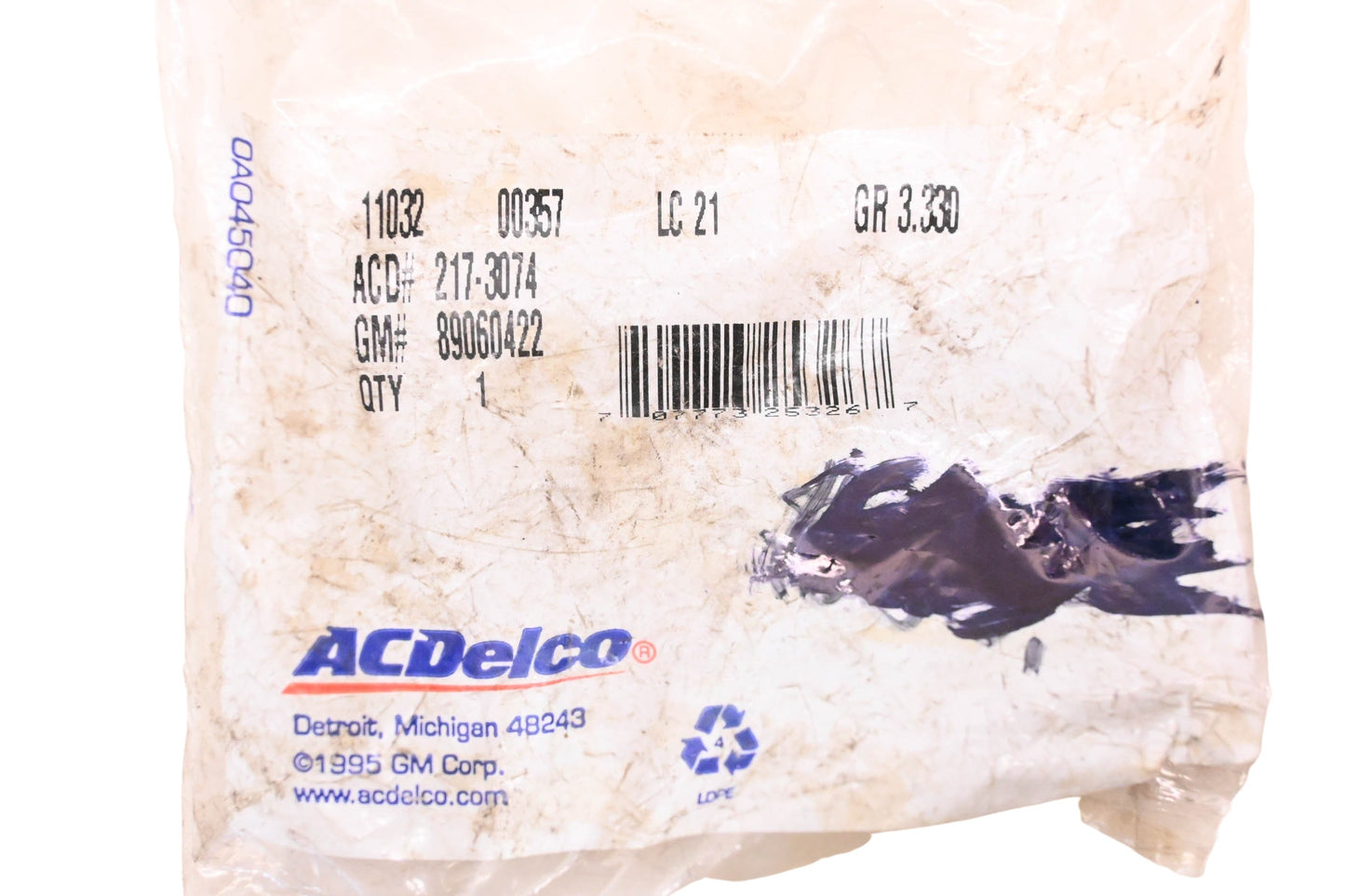 ACDelco 2173074 Fuel Pressure Regulator Assembly Kit NOS