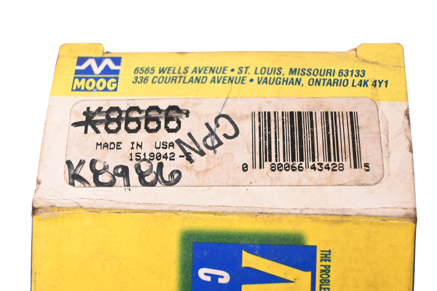Moog K8986 Front Suspension Alignment Caster Camber Bushing NOS