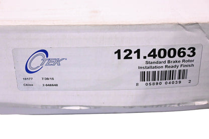 Centric Parts 121.40063 Vented Rear Brake Rotor NOS