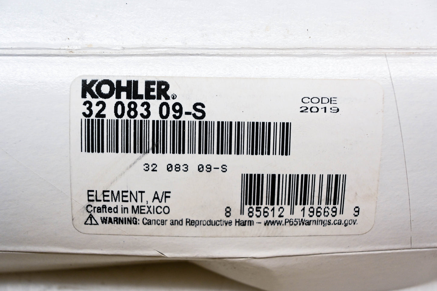 Kohler 3208309-S, 32 083 09-S Air Filter NOS
