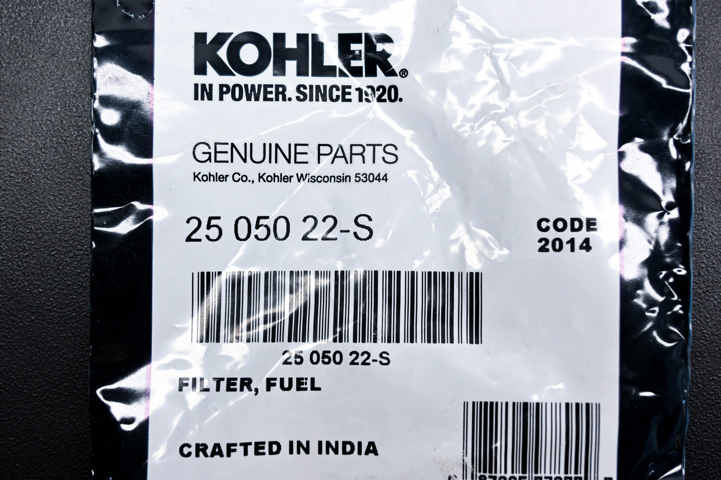 Kohler 2505022-S, 25 050 22-S In Line Fuel Filter NOS