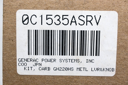 Generac 0C1535ASRV Carburetor Assembly NOS