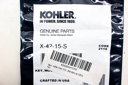 Kohler X-42-15-S Woodruff Key NOS