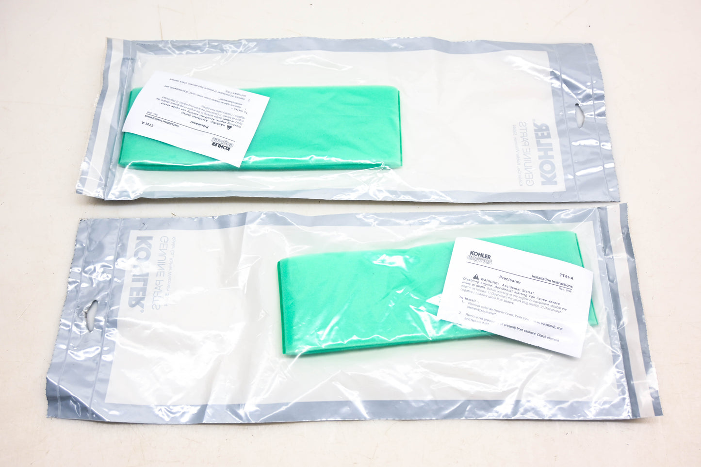 Kohler 4508301-S, 45 083 01-S Pre Cleaner Filter Element Qty 2 NOS