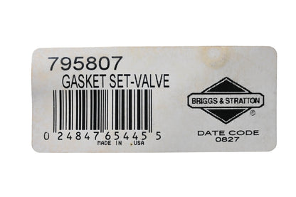 New OEM Briggs & Stratton 795807 Valve Gasket Kit NOS