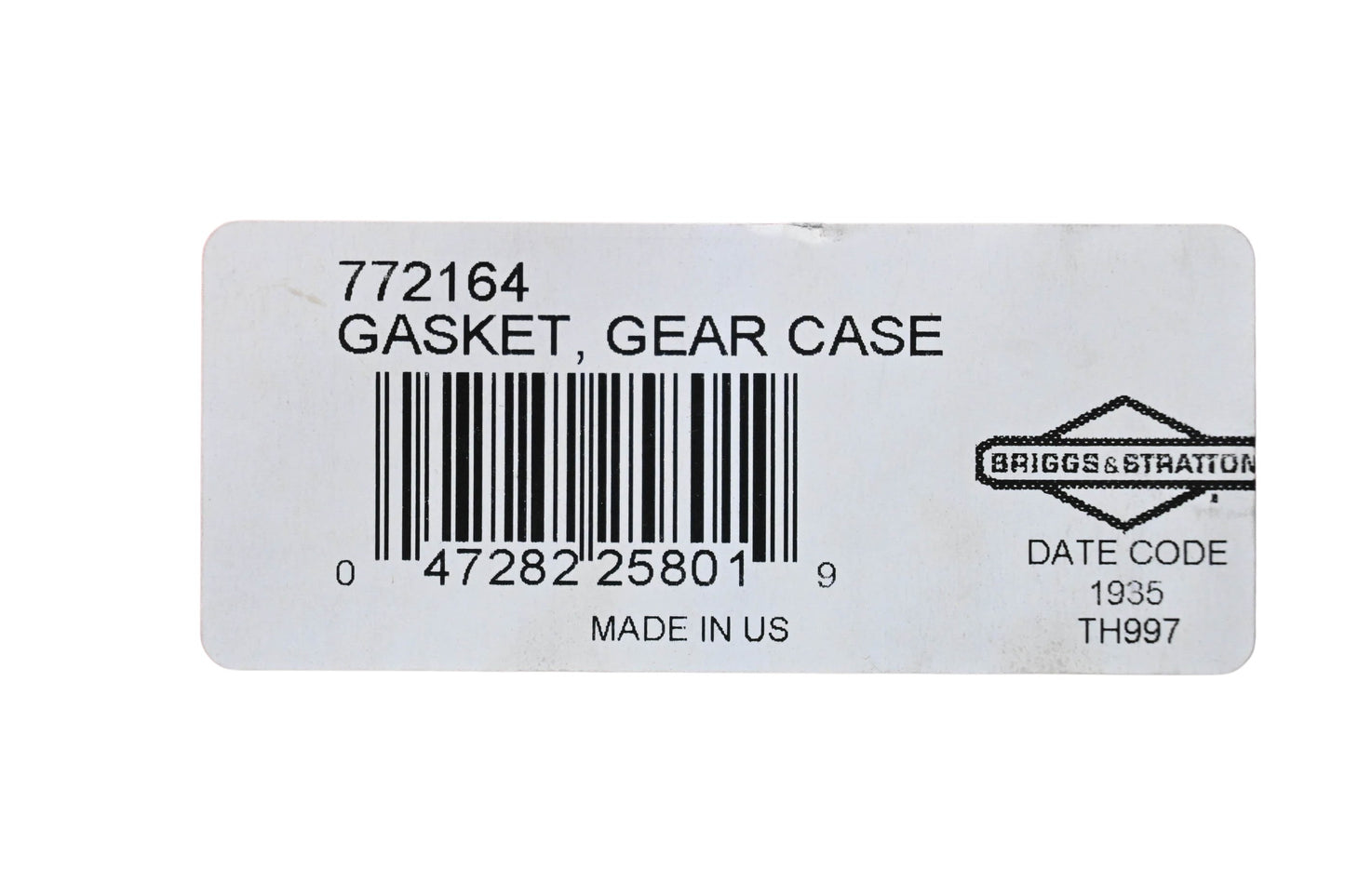 New OEM Briggs & Stratton 772164 Gear Case Gasket NOS