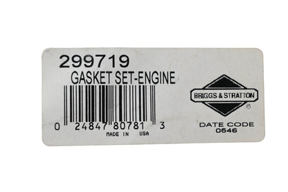 New OEM Briggs & Stratton 299719 Engine Gasket Kit NOS