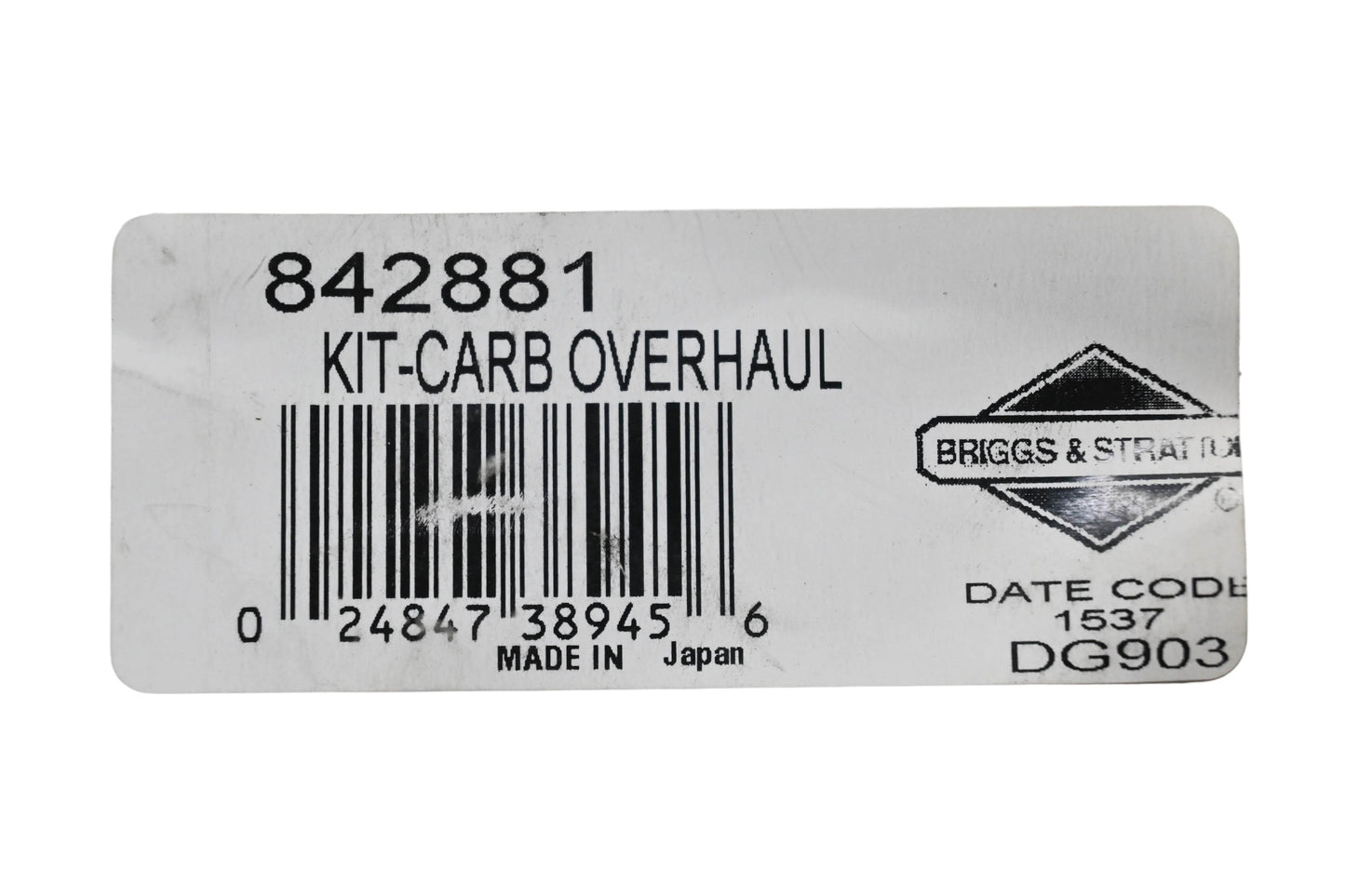 New OEM Briggs & Stratton 842881 Carburetor Overhaul NOS