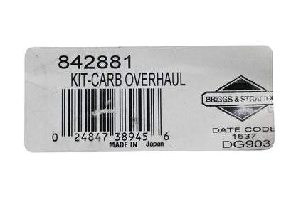 New OEM Briggs & Stratton 842881 Carburetor Overhaul NOS