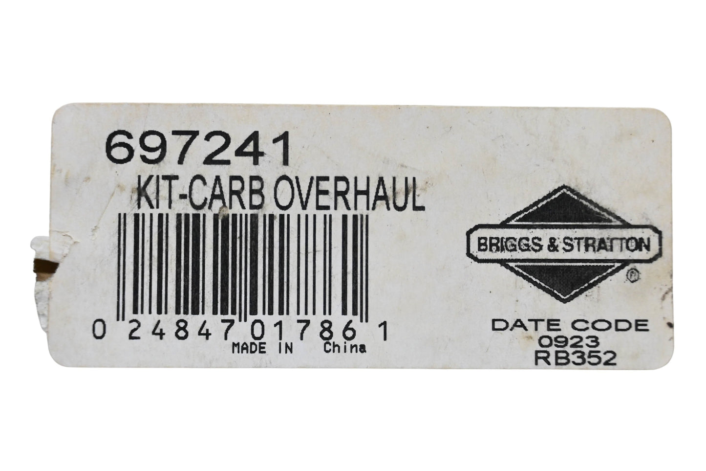 New OEM Briggs & Stratton 697241 Carburetor Overhaul NOS