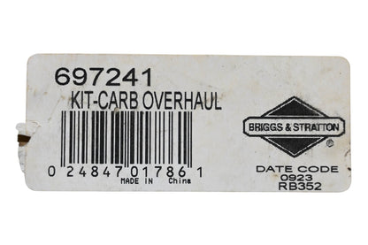 New OEM Briggs & Stratton 697241 Carburetor Overhaul NOS