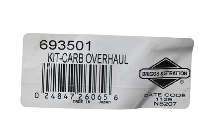 New OEM Briggs & Stratton 693501 Carburetor Overhaul NOS