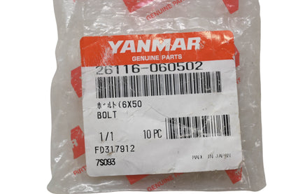 Yanmar 26116-060502 Bolt NOS