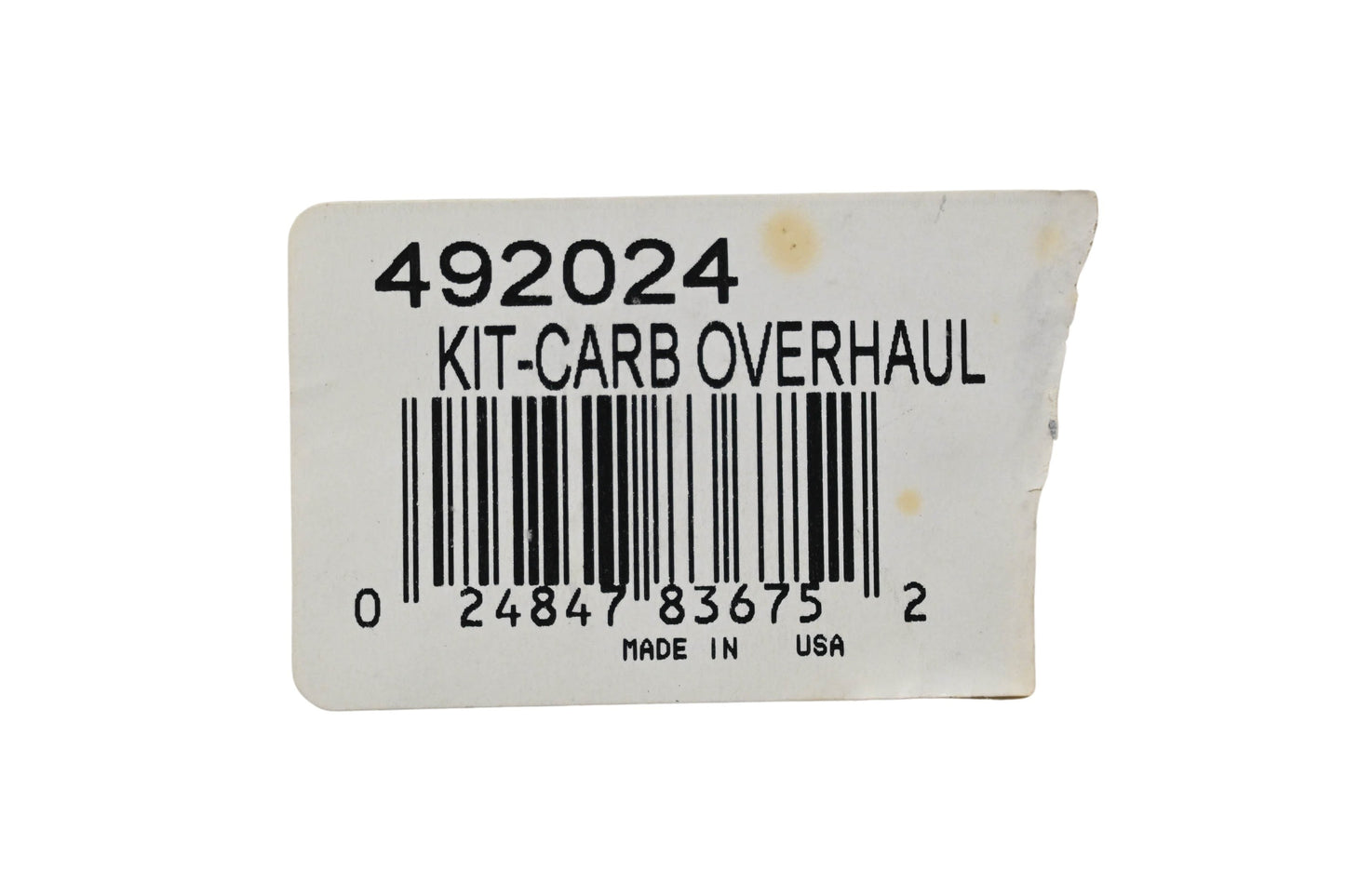 New OEM Briggs & Stratton 492024 Carburetor Overhaul Kit NOS