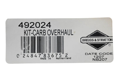New OEM Briggs & Stratton 492024 Carburetor Overhaul NOS
