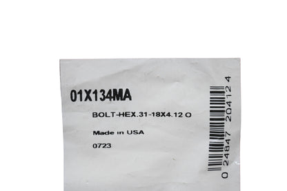 New OEM Briggs & Stratton 01X134MA Hex Bolt .31-18x4.12 NOS