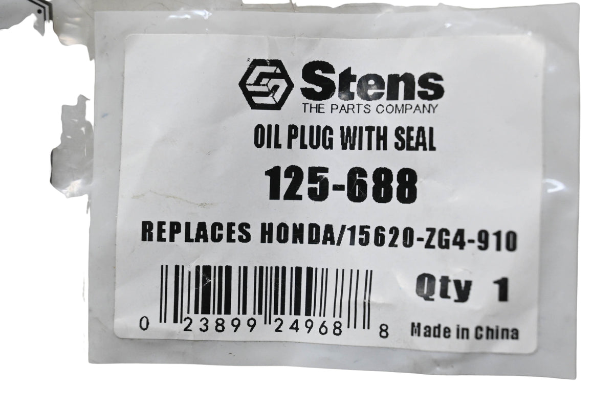 Stens 125-688, 15620-ZG4-910 Oil Plug & Seal NOS