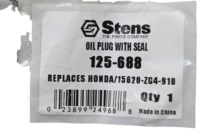 Stens 125-688, 15620-ZG4-910 Oil Plug & Seal NOS