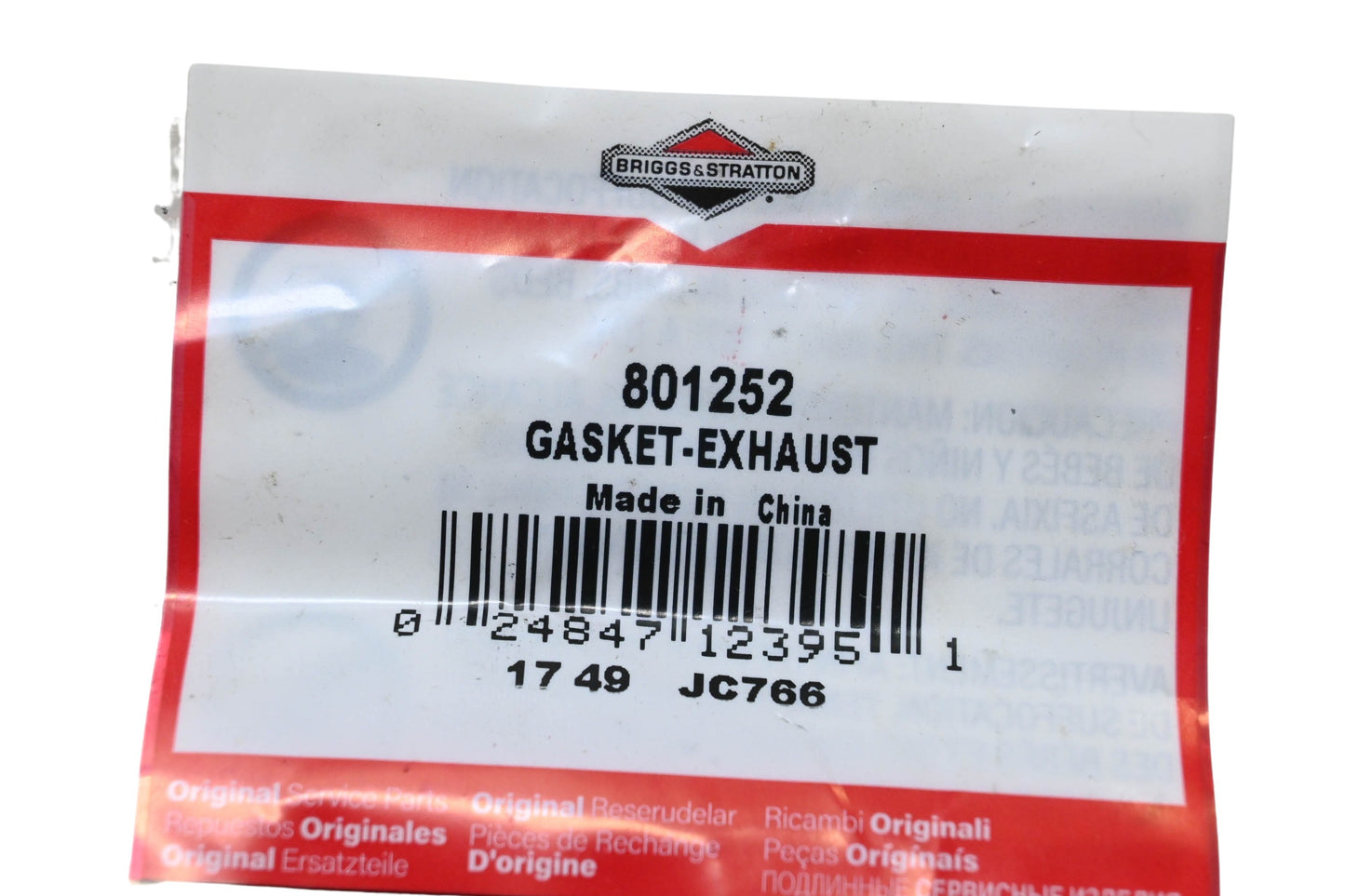 New OEM Briggs & Stratton 801252 Exhaust Gasket NOS