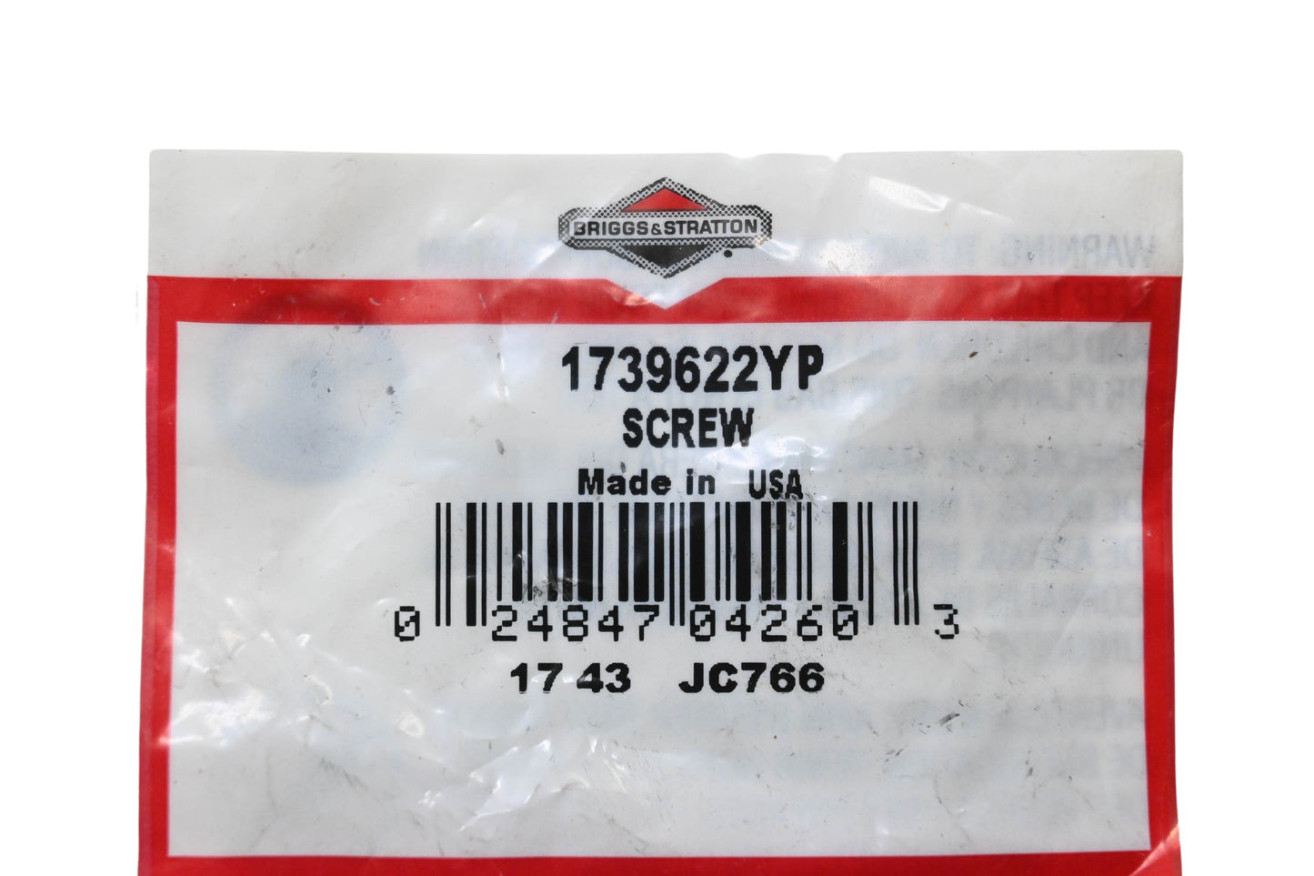New OEM Briggs & Stratton 1739622YP Screw NOS
